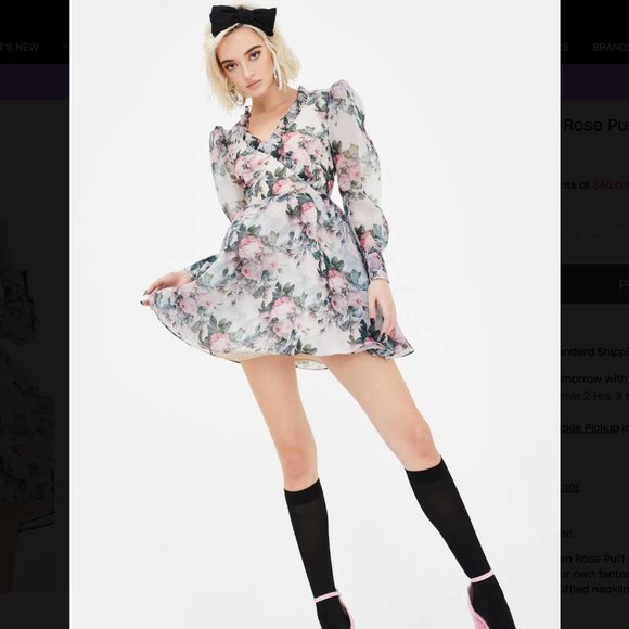 Selkie Dresses & Skirts - Selkie Garden Mini Puff Baby Doll Dress USA M